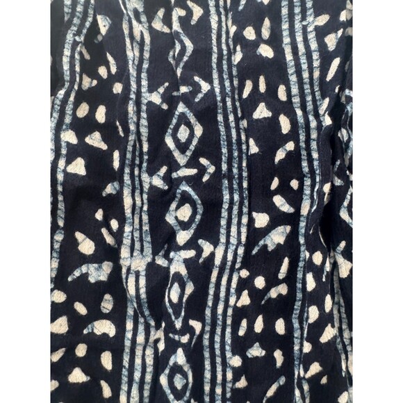 Free People Wide Leg Crop Pant Medium Slit Boho Coastal Beach Elastic Waist Navy - Picture 3 of 8